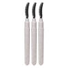 3pcs Angle Adjustable Silicone Eyelash Mascara Brushes, Portable Lash Separating Brush with Dust Cover, White view 1