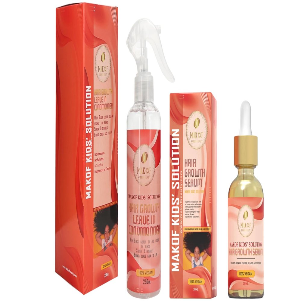 Curls Leave in Conditioner spray and Hair Oil for Kids with Coconut and Castor Oil. Everyday Moisturizer, Hair Detangler and Nourishing | Protect from pool damaged. 100% Natural & Vegan. Silicone-free