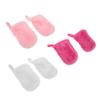 Beavorty 18pcs Facial Cleaning Gloves Makeup Remover Cleansing Mitts for Gentle Facial Exfoliation Travel-friendly Soft Reusable Makeup Wipes White Rose Pink view 1