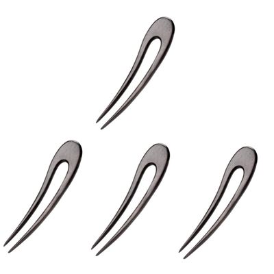 Beavorty 4pcs Wooden Hair Stick for Women Girls U-shaped Hair Fork Bun Accessories for French Twist Low Bun Side Sweep