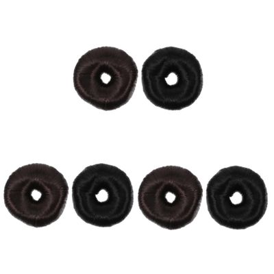 Beavorty 6pcs Donut Wig Hair Bun Maker Elastic Hair Ties for Stylish Updos for Weddings Prom and Everyday Use Volume and Lift for All Lengths