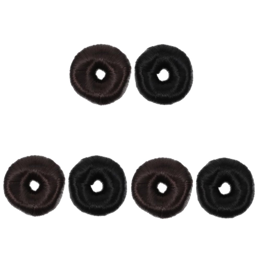 Beavorty 6pcs Donut Wig Hair Bun Maker Elastic Hair Ties for Stylish Updos for Weddings Prom and Everyday Use Volume and Lift for All Lengths