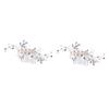 Beavorty 2pcs Handmade Bridal Hair Comb Crystals Elegant Wedding Hair Accessories for Women Sparkly Headpiece for Special Occasions Silver view 1