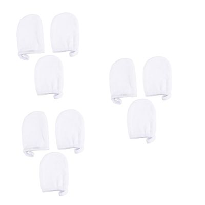 Beavorty 9pcs Soft Facial Cleaning Gloves Thickened Makeup Removal Pads for Effortless Cosmetic Cleansing Reusable and Washable Elegant White