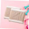 FRCOLOR 3sets Pack of 100 Disposable Double-tipped Cotton Swabs for Ear Cleaning Makeup 5pack*3 view 4