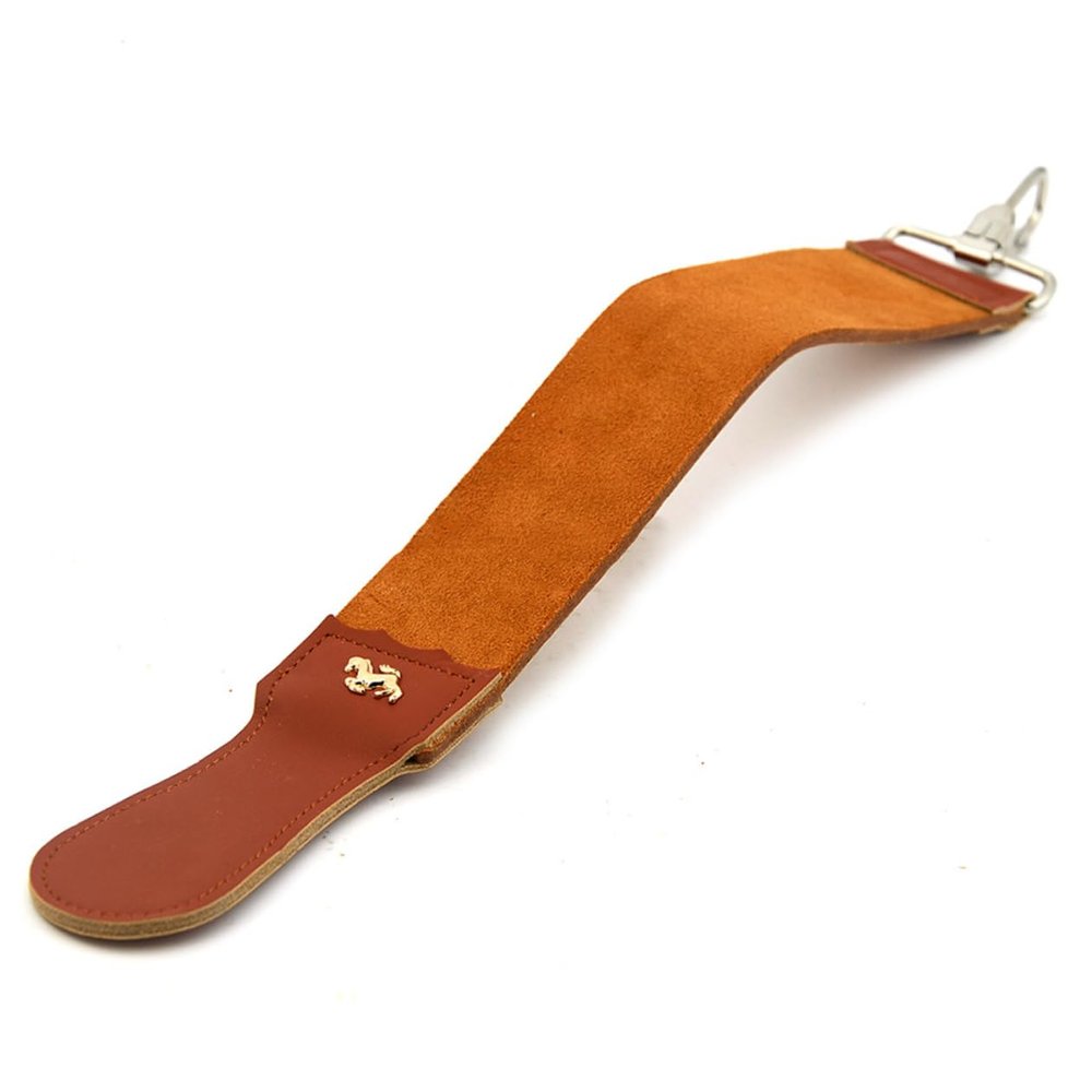 FRCOLOR Straight Razor Sharpening Belt Double Layer Leather Barber Strop Razor Men Shaving Tool