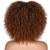 10IN Afro Kinky Curly Short Hair Wig With Bangs Omber Brown Synthetic Glueless Cosplay Wigs For Black Women 1B 10inches view 4