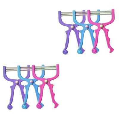 FRCOLOR 6pcs Spring Facial Hair Epilators Portable Face Hair Removal Tools for Smooth Skin Painless and Chemical Men and Women for Forehead Cheeks Upper Lip Chin