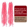 BOHOBABE 2 Packs Pink Butterfly Locs Crochet Hair 14 Inch Butterfly Faux Locs Crochet Hair Short Distressed Locs (2 Packs, Pink) view 3