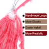 BOHOBABE 2 Packs Pink Butterfly Locs Crochet Hair 14 Inch Butterfly Faux Locs Crochet Hair Short Distressed Locs (2 Packs, Pink) view 4