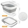 2 Pack Foldable Foot Bath Basin, Collapsible Foot Soak Tub, Multifunction Plastic Basin with Handles,Foot Tub for Soaking Feet,Grey view 2