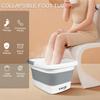 2 Pack Foldable Foot Bath Basin, Collapsible Foot Soak Tub, Multifunction Plastic Basin with Handles,Foot Tub for Soaking Feet,Grey view 4
