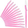 12 Pcs Eyebrow Razors, Face Razors Multipurpose, Exfoliating Dermaplaning Tools, Eyebrow Trimmers Shaver with Protective Cover, Facial Hair Removal for Women Men Body Use (Pink) view 1