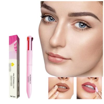CooBAA 4 in 1 makeup pen,Eyeliner, Eyebrow pencil, lip liner, highlighter 4 in 1 multi-functional portable makeup pen,Travel Makeup Pen,Beauty Tool Long Lasting