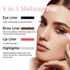 CooBAA 4 in 1 makeup pen,Eyeliner, Eyebrow pencil, lip liner, highlighter 4 in 1 multi-functional portable makeup pen,Travel Makeup Pen,Beauty Tool Long Lasting view 3