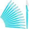 12 Pcs Eyebrow Razors, Face Razors Multipurpose, Exfoliating Dermaplaning Tools, Eyebrow Trimmers Shaver with Protective Cover, Facial Hair Removal for Women Men Body Use (Blue) view 1
