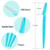 12 Pcs Eyebrow Razors, Face Razors Multipurpose, Exfoliating Dermaplaning Tools, Eyebrow Trimmers Shaver with Protective Cover, Facial Hair Removal for Women Men Body Use (Blue) view 4