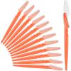 12 Pcs Orange-red Eyebrow Razors, Face Razors Multipurpose, Exfoliating Dermaplaning Tools, Eyebrow Trimmers Shaver with Protective Cover, Facial Hair Removal for Women Men Body Use view 1