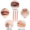 12 Pcs Orange-red Eyebrow Razors, Face Razors Multipurpose, Exfoliating Dermaplaning Tools, Eyebrow Trimmers Shaver with Protective Cover, Facial Hair Removal for Women Men Body Use view 2