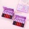 6 Colors Lip Tint Stain Korean Lip Gloss, Matte Velvet Lip Tint Natural Plumping Lip Stain, Multi-Use Lip and Cheek Tint Mini Liquid Lipstick, Long lasting Non-Stick Cup Waterproof, Lip Color Makeup view 2