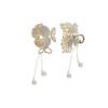 2 Pack Rhinestone Hair Clips, High Ponytail Clip Fixed Hairpin Cherry Tassel Hair Claw Clips Decorative Hair Accessories for Women Girls view 1