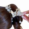 2 Pack Rhinestone Hair Clips, High Ponytail Clip Fixed Hairpin Cherry Tassel Hair Claw Clips Decorative Hair Accessories for Women Girls view 2
