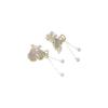 2 Pack Rhinestone Hair Clips, High Ponytail Clip Fixed Hairpin Cherry Tassel Hair Claw Clips Decorative Hair Accessories for Women Girls view 3
