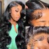13x4 Body Wave Lace Front Wigs Human Hair Pre Plucked HD Transparent Lace Frontal Glueless Wigs Human Hair with Brazilian Virgin 180% Density Body Wave Human Har Wigs for Women 22 Inch Lace Wig view 1