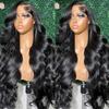 13x4 Body Wave Lace Front Wigs Human Hair Pre Plucked HD Transparent Lace Frontal Glueless Wigs Human Hair with Brazilian Virgin 180% Density Body Wave Human Har Wigs for Women 22 Inch Lace Wig view 4
