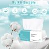 Disposable Face Towel 100 Count, Soft Cotton Facial Dry Wipes, Multi-Purpose for Skin Care, Makeup Remover, Face Wipes and Facial Cleansing view 4