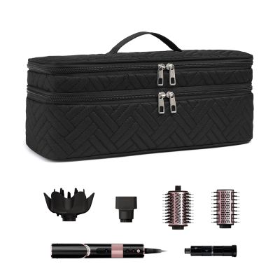 ARLMEGOR Double-Layer Carrying Case Apply to Revlon One-Step Hair Dryer, Travel Bag for Hair Volumizer/Styler,Water Resistant Storage Organizer Box,Compatible with FlexStyle Attachment (Bag Only)