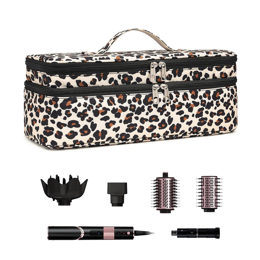 ARLMEGOR Double-Layer Carrying Case Apply to Revlon One-Step Hair Dryer, Travel Bag for Hair Volumizer/Styler,Water Resistant Storage Organizer Box,Compatible with FlexStyle Attachment (Bag Only)