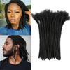 0.6cm Locs Extensions Human Hair 8 Inch 100 Strands 100% Full Handmade Permanent Loc Extension Human Hair For Women/Men Can Be Dyed Bleached Curled (0.6cm Natual Black) view 1