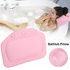 12.2x8.27 in Bath Pillow Bathtub Pillow with Non-Slip Suction Cups Soft Foam Padded Spa Tub Headrest Head Neck Back Cushion for Bathroom(Pink) view 3