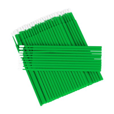100 Pcs Micro Applicators Brushes, Micro Buds for Eyelashes, Disposable Eyelash Extension Brush for Eyelash Extensions (100PCS, DarkGreen)