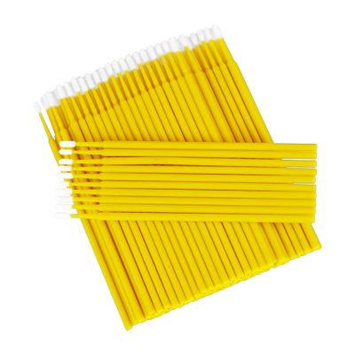200 Pcs Micro Applicators Brushes, Micro Buds for Eyelashes, Disposable Eyelash Extension Brush for Eyelash Extensions (200PCS, Yellow)
