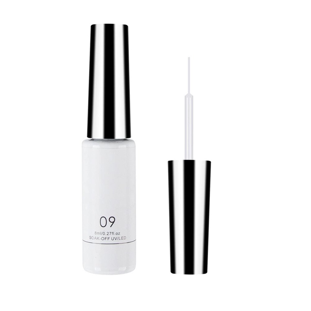 8ml Nail Enhancement 12 Color Drawing Glue Nail Solid Color Drawing Glue Single Bottle Heart Nail Charms