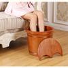 BABYCE Foot Massager Spa Solid Wood Foot Tub, Heightening Insulation with Lid Oak Foot Bath Care Pedicure Wooden Foot Basin Foot Spa Household Wash Ba view 3
