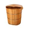 BABYCE Foot Massager Spa Wooden Foot Basin,Solid Wood Foot Tub Care Household Heightening Oak Foot Bath Pedicure Basin with Lid Foot Spa Household Wash Ba view 1