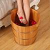 BABYCE Foot Massager Spa Wooden Foot Basin,Solid Wood Foot Tub Care Household Heightening Oak Foot Bath Pedicure Basin with Lid Foot Spa Household Wash Ba view 3