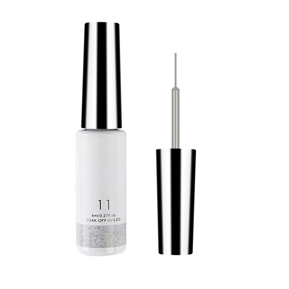 8ml Nail Enhancement 12 Color Drawing Glue Nail Solid Color Drawing Glue Single Bottle Heart Nail Charms