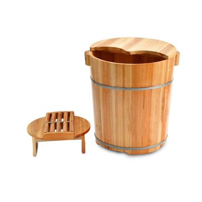 BABYCE Foot Massager Spa Wooden Foot Basin,Smooth and Delicate Pedicure Barrels Pedicure Bowl Spa Massage for Soaking Feet Massager Foot Tub Foot Bath Barrel Foot Spa Household Wash Ba