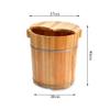 BABYCE Foot Massager Spa Wooden Foot Basin,Smooth and Delicate Pedicure Barrels Pedicure Bowl Spa Massage for Soaking Feet Massager Foot Tub Foot Bath Barrel Foot Spa Household Wash Ba view 2