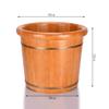 BABYCE Foot Massager Spa Solid Wood Foot Tub,Heightening Natural Log Household Oak Foot Bath Barre,Smooth and Delicate Pedicure Barrels,34cm Foot Spa Household Wash Ba view 2