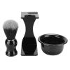 3pcs Beard Shaving Brush Bowl Holder Men Beard Cleaning Face Hair Style Tool Set Beard Cleaning Tools view 2