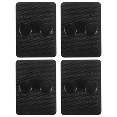 Cabilock 4pcs Wall Mounted Holder Multifunctional Bathroom Storage Rack for Shaving Supplies Easy to Install Black for Home and Salon Use
