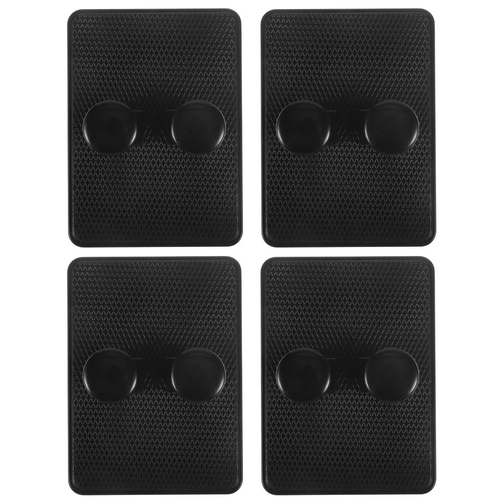 Cabilock 4pcs Wall Mounted Holder Multifunctional Bathroom Storage Rack for Shaving Supplies Easy to Install Black for Home and Salon Use