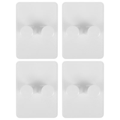 Cabilock 4pcs Wall-Mounted Holder Adhesive Bathroom Shaver Rack for Efficient Storage and Easy Access White Non- Design for and Shaving Supplies