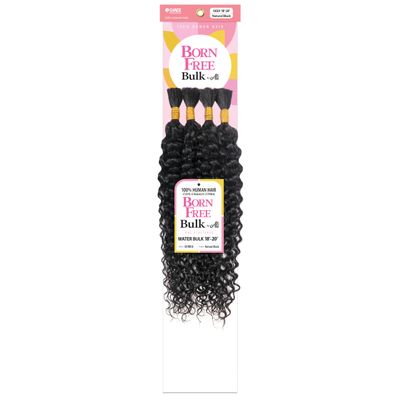 Born Free Bulk by Ali 100% Human Hair Pre Stretched Micro Braiding Hair - WATER BULK 18"-20" (27)