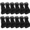 12PCS Silky Durags for Men Women Waves, Satin Do Rags Pack Headwraps Skull Caps with Long Tail and Wide Straps(Black) view 1